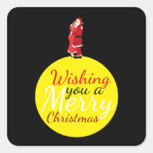 聖降誕祭のお祭り騒ぎを望む聖降誕祭の月 スクエアシール (正面)