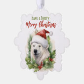 聖降誕祭のお祭り騒ぎを楽しむおもしろい オーナメントカード (左)