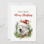 聖降誕祭のお祭り騒ぎを楽しむおもしろい シーズンカード (正面)