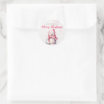 聖降誕祭のお祭り騒ぎを楽しむシロクマのピンク色おもしろいである