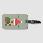 聖降誕祭のお祭り騒ぎを楽しむ ラゲッジタグ (正面横)