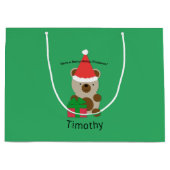 聖降誕祭のお祭り騒ぎを楽しむ ラージペーパーバッグ (正面)