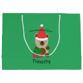 聖降誕祭のお祭り騒ぎを楽しむ ラージペーパーバッグ (裏面)