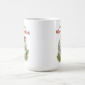 聖降誕祭のお祭り騒ぎを楽しんでいカスタムる コーヒーマグカップ (中央)