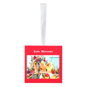 聖降誕祭のお祭り騒ぎ キューブオーナメント (右)