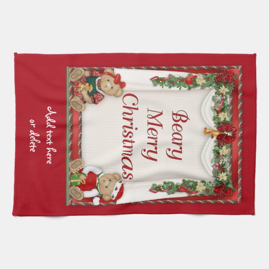 聖降誕祭のお祭り キッチンタオル (横)