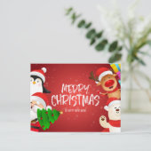 聖降誕祭のお祭り ポストカード (スタンド正面)