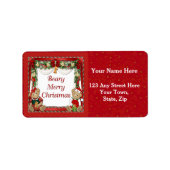 聖降誕祭のお祭り ラベル (正面)