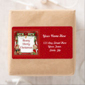 聖降誕祭のお祭り ラベル (インサイチュ)