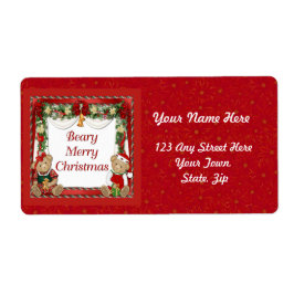 聖降誕祭のお祭り ラベル