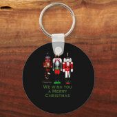 聖降誕祭のくるみ割り人形をお上げなさい キーホルダー (正面)