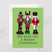 聖降誕祭のくるみ割り人形をお上げなさい シーズンポストカード (正面/裏面)