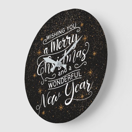 聖降誕祭のご挨拶をお楽しみいただきたい ラージ壁時計 (傾斜)