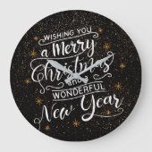 聖降誕祭のご挨拶をお楽しみいただきたい ラージ壁時計 (正面)