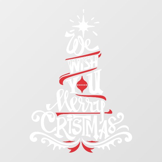 聖降誕祭のご祝儀を赤い白でお祈り申し上げます ウィンドウサイン (シート)