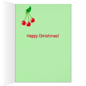 聖降誕祭のさくらんぼを楽しんでパーソナライズされたくれ (内側 (右))