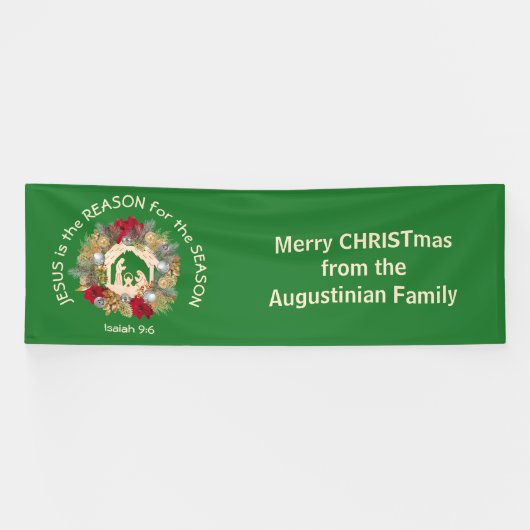 聖降誕祭のイエスがその理由だ 横断幕 (横)