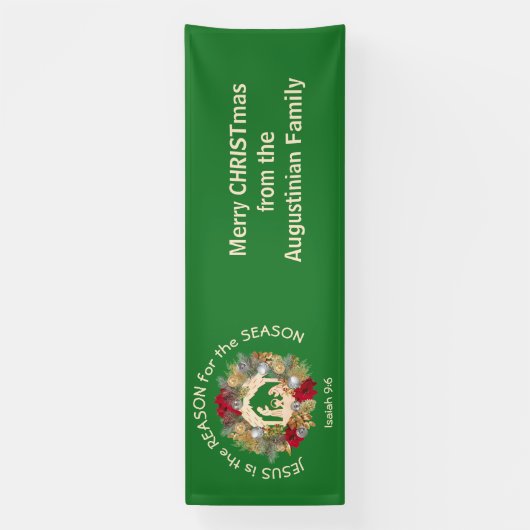 聖降誕祭のイエスがその理由だ 横断幕 (縦)