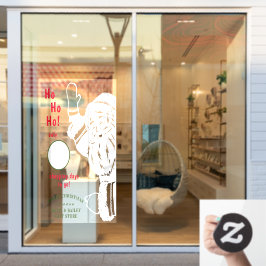 聖降誕祭のカウントダウン（サンタ）のお祝い ウィンドウサイン