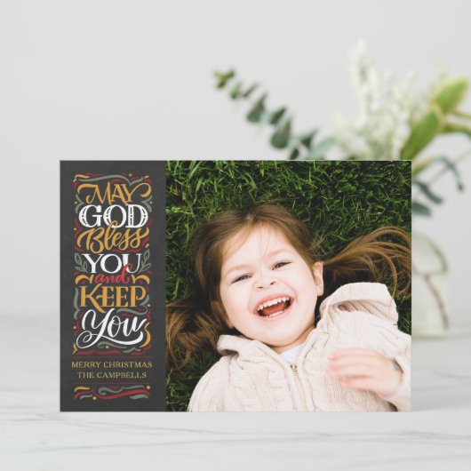 聖降誕祭のカードを神が祝福してあげよう シーズンカード (スタンド正面)