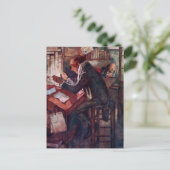 聖降誕祭のキャロル:クラチットとスクルージ ポストカード (スタンド正面)