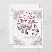 聖降誕祭のキリストがあなたと一緒にいられますように芸術的。 シーズンポストカード (正面/裏面)