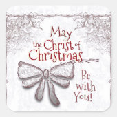聖降誕祭のキリストがあなたと一緒にいられますように芸術的。 スクエアシール (正面)