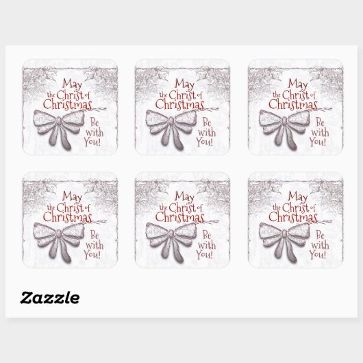 聖降誕祭のキリストがあなたと一緒にいられますように芸術的。 スクエアシール (シート)