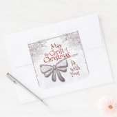 聖降誕祭のキリストがあなたと一緒にいられますように芸術的。 スクエアシール (封筒)