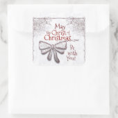 聖降誕祭のキリストがあなたと一緒にいられますように芸術的。 スクエアシール (バッグ)