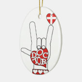 聖降誕祭のシンボルハンドが大好き セラミックオーナメント (左)