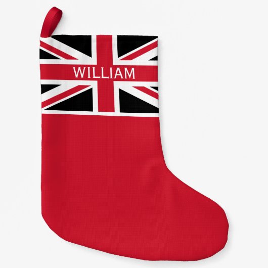 聖降誕祭のジャックは〜を真っ黒赤と白だ。 スモールクリスマスストッキング (正面)