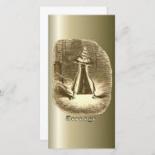 聖降誕祭のスクルージ – クリスマスキャロル シーズンカード (正面/裏面)