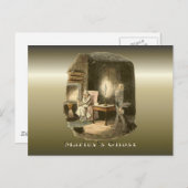 聖降誕祭のスクルージ – クリスマスキャロル シーズンポストカード (正面/裏面)