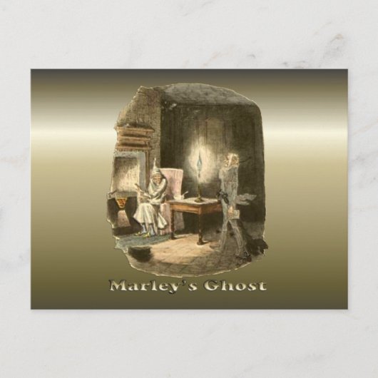 聖降誕祭のスクルージ – クリスマスキャロル シーズンポストカード (正面)