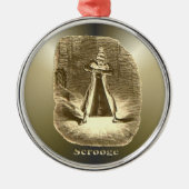 聖降誕祭のスクルージ – クリスマスキャロル メタルオーナメント (正面)