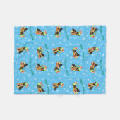 聖降誕祭のドイツの羊飼い フリースブランケット (正面(横))