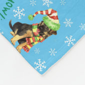 聖降誕祭のドイツの羊飼い フリースブランケット (角)