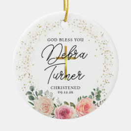 聖降誕祭のバプテスマを祝福せよ セラミックオーナメント