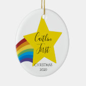 聖降誕祭のベビー、第1回クリスマス新生児。 セラミックオーナメント (右)