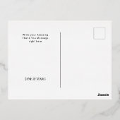 聖降誕祭のメリークリスマス書ホログラフィー 箔シーズンポストカード (裏面)