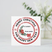 聖降誕祭のメリースティッカー 招待状 (スタンド正面)