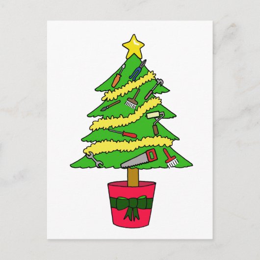 聖降誕祭のユーモアを解き明かす男 シーズンポストカード (正面)