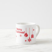 聖降誕祭のヴィンテージ鹿の贈り物 エスプレッソカップ (正面右)