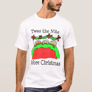 聖降誕祭の前のナイトTシャツ Tシャツ