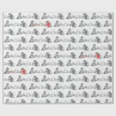 『聖降誕祭の前の晩はヴィンテージだ ラッピングペーパー (フラット)