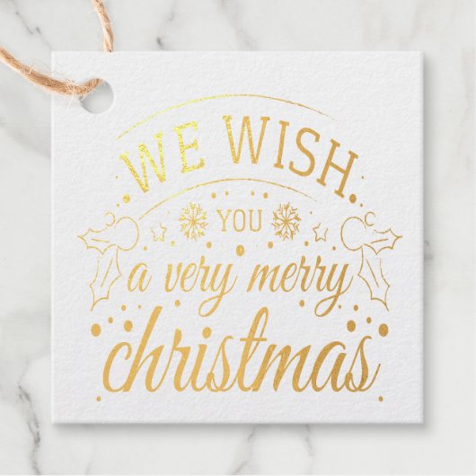 聖降誕祭の台本金ゴールド フェイバータグ (正面)