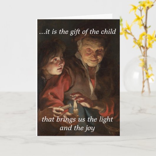 聖降誕祭の名刺 カード (黄色い花)