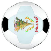 聖降誕祭の啓発 サッカーボール (回転)