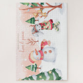 聖降誕祭の喜びと平和 ジグソーパズル (縦)